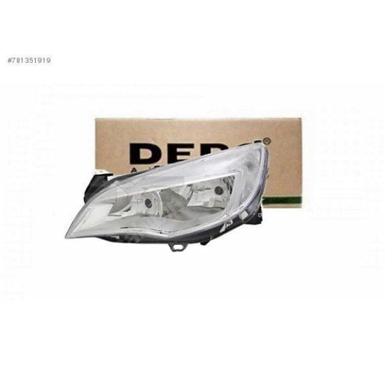 Opel Astra J Sağ Far Düz Krom Depo Marka 1216182